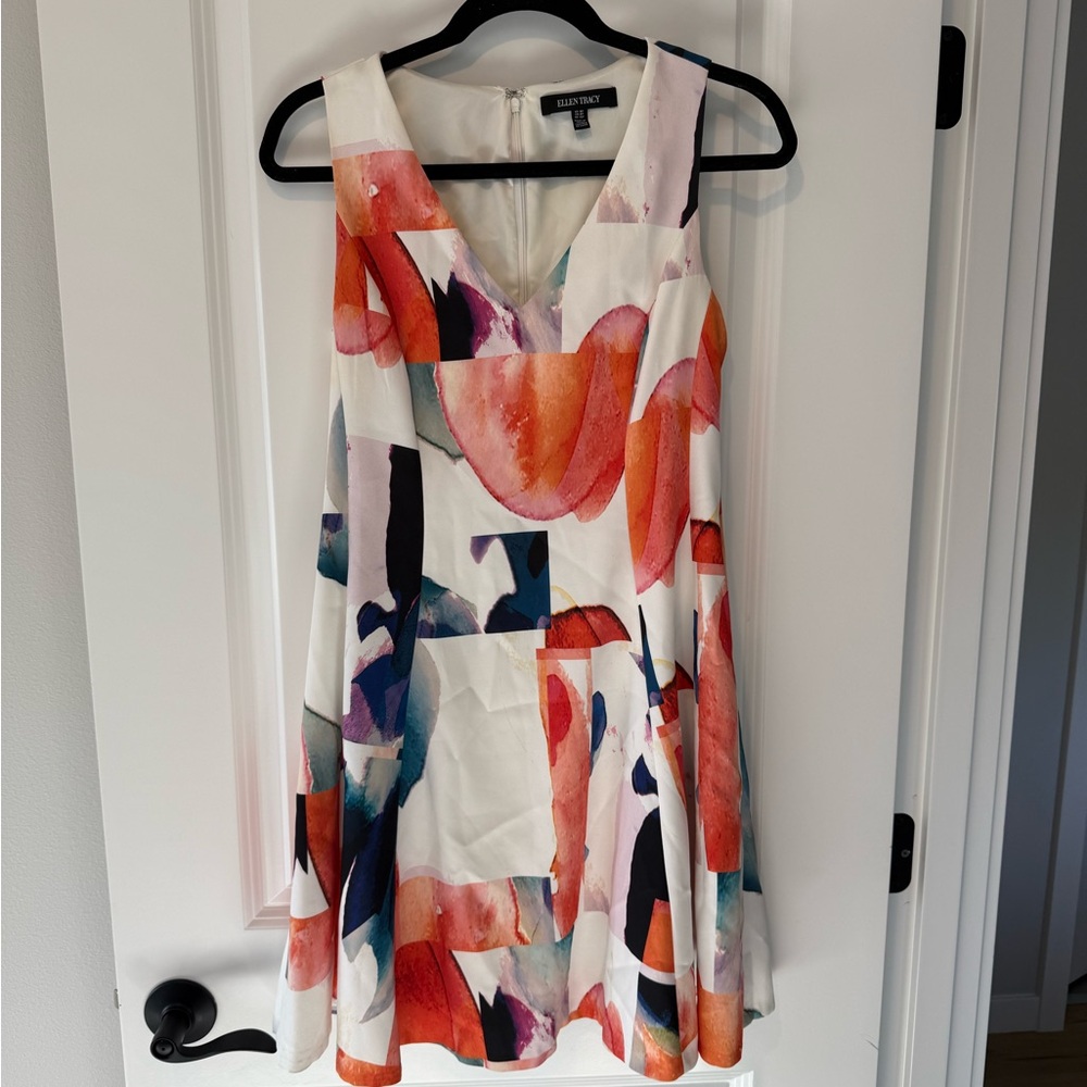 Ellen Tracy Women's Multicolor Abstract Dress